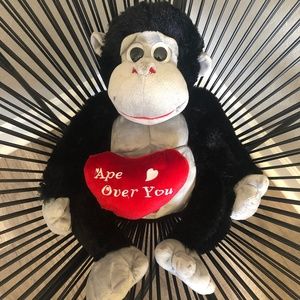 Valentines Day Monkey stuffed animal